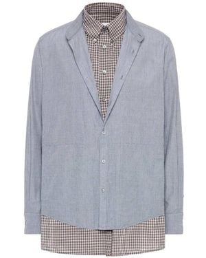 Maison Margiela Double-Layered Checked Shirt - Grey