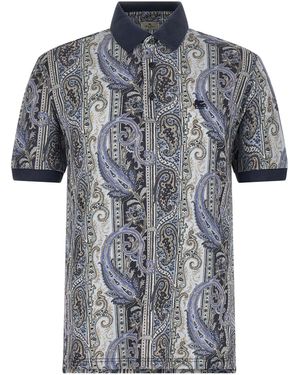 Etro Poloshirt "Arnica Paisley". - Schwarz