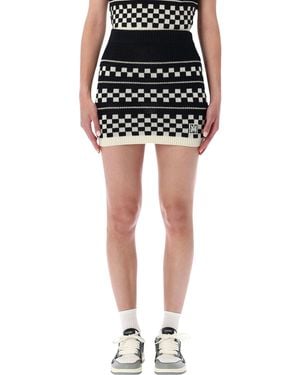 Amiri Chic Mini Wool Skirt - Black