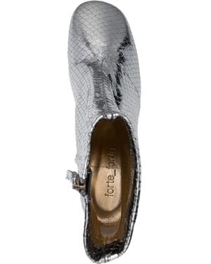 Forte Forte Python Stampa stivali anckle - Grigio