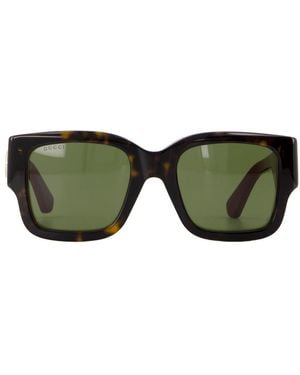 Gucci GG1663S Zonnebril Acetaat Brown - Groen