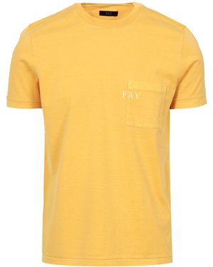 Fay T Shirts And Polos - Yellow