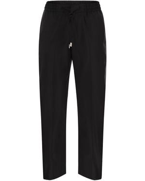 PT Torino Erika Fluid Wool Twill Trousers - Black