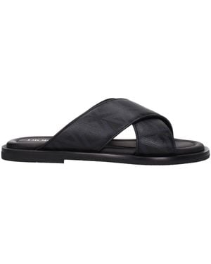 Dior Slippers And Clogs Alias Leather - Black