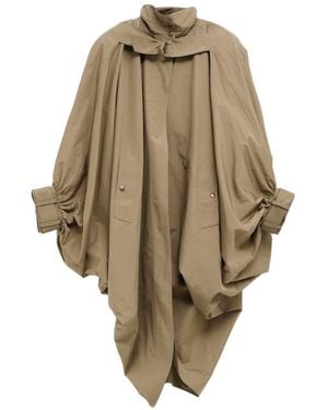 Chloé Belted Batwing-Sleeve Coat - Natur