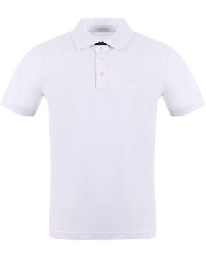 Fay Polo in Stretch Piquet - Weiß