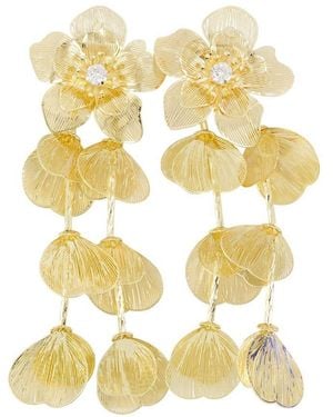 Self-Portrait Flower Earrings - Gelb