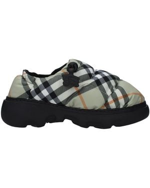 Burberry Fabric Slip-On Loafers - Black