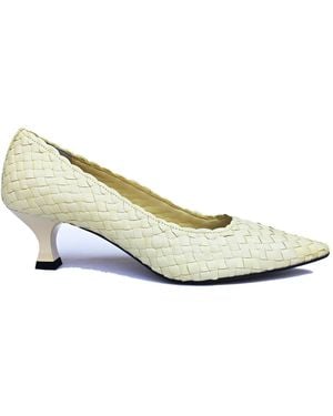 LA ROSE Carol Wooden Pumps - Metallic