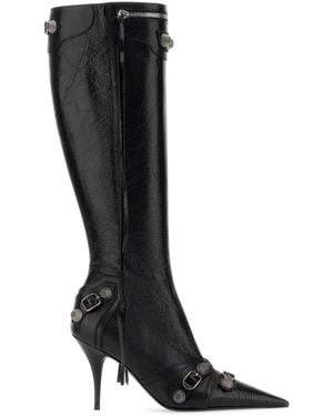 Balenciaga Le Cagole Leather Boots - Black