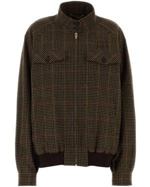 Miu Miu Embroidered Wool Jacket - Brown