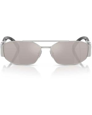 Versace Sonnenbrille Ve2287 1000 Ap Silber/Platin verspiegelt transparent Herren - Grau