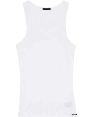 Tom Ford Tank Top With Logo - White