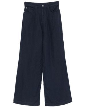 Emporio Armani Linen Trousers - Blue