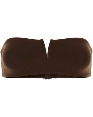 Eres Arcade Stretch Nylon Bikini Top - Brown