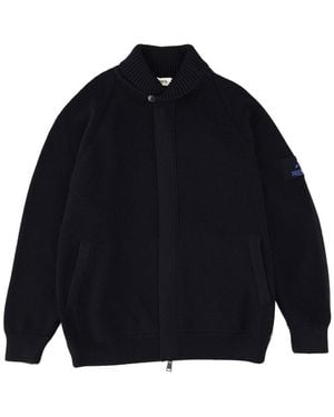 Premiata Virgin Wool Knit Zip Cardigan - Blue