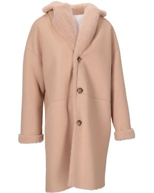 LA ROSE Cappotto Corto Montone - Naturel