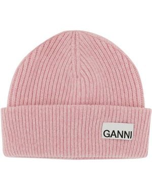 Ganni Beanie Hat - Pink