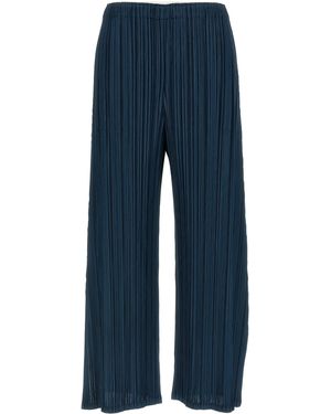 Pleats Please Issey Miyake Falten bitte Issey Miyake 'Mellow Fleats' Hosen - Blau