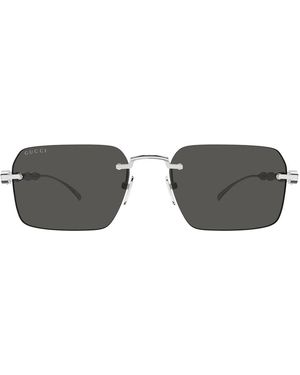 Gucci Sonnenbrille Gg2154 S 001 Silber/Grau Herren