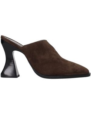 Bottega Veneta Cha Cha Sandals Suede/Dark Chocolate - Brown