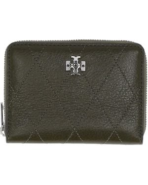 Tory Burch Charlie Quilted Small Zip Around Wallet - Green