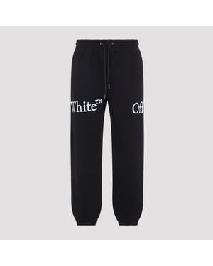 Off-White c/o Virgil Abloh Bookish Scarf Cuffed Sweatpants - Negro