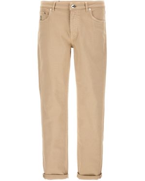 Brunello Cucinelli Kleidungsstück gefärbte Hose - Natur
