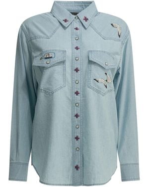 Filson "Embroidered Western" Casual Shirt - Blue