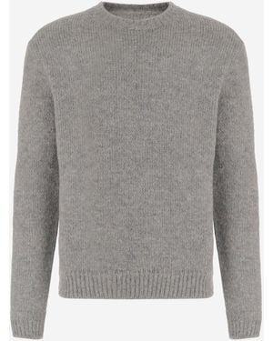 Jil Sander Crew Neck Wool Sweater - Grigio
