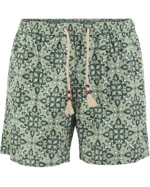 MC2 Saint Barth Lightweight Fabric Swimming Costume With Print - Green