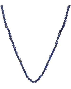 Hermina Athens Lapis Round Beaded Necklace - Metallic