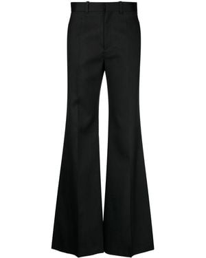 Chloé Flared Silk Blend Wool Pants - Black