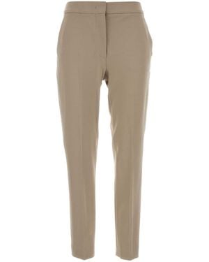 Max Mara Beige Stretch Viscose Blend Pegno Pant - Natural