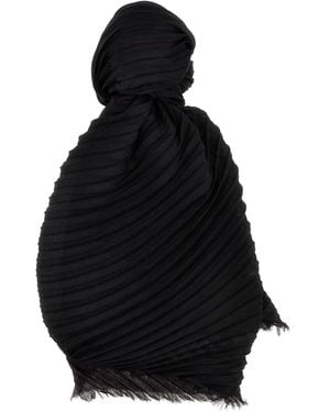 Issey Miyake 'Double Pleats' Stole - Black