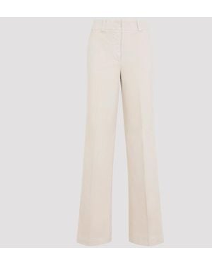 Peserico Wide-Leg Cotton Pants - Natural