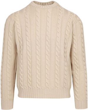 Filippo De Laurentis Pullover Sand - Weiß