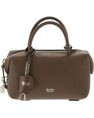 Max Mara Holdalls Kleine Umhängetasche aus Naturleder - Braun