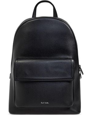 Paul Smith Mochila de cuero - Negro