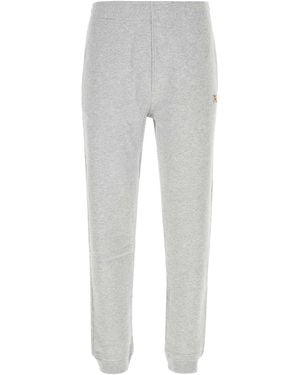 Maison Kitsuné Melange Cotton Joggers - Grey