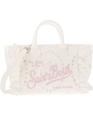 Mc2 Saint Barth Colette Volant Sangallo Lace Handtas - Roze