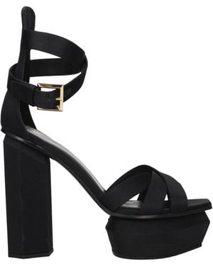 Balmain Sandals Satin - Nero