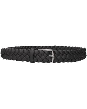 Bottega Veneta Cinture Uomo Pelle Grigio - Black