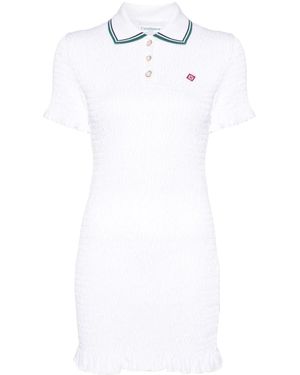 CASABLANCA Short Polo Style Kleid - Weiß