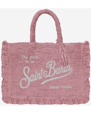 MC2 Saint Barth Bolso Volant Rafia - Rosa