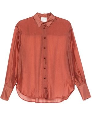 forte_forte Contemporary Organza Masculine Shirt - Orange
