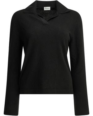 Semler Cashmere Polo Jumper - Black