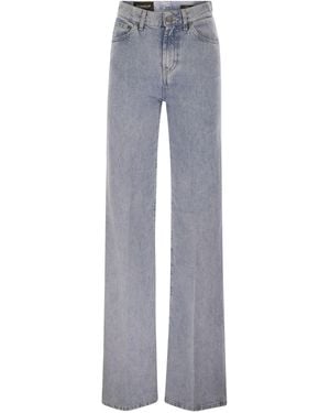 Dondup Amber Wide Leg Jeans - Grey