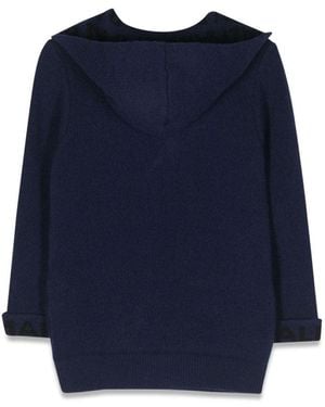 Balmain Mini Double-Breasted Wool Blend Jacket For Boys - Blue
