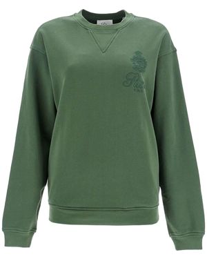 FRAME Felpa Ricamata X Ritz Paris - Verde
